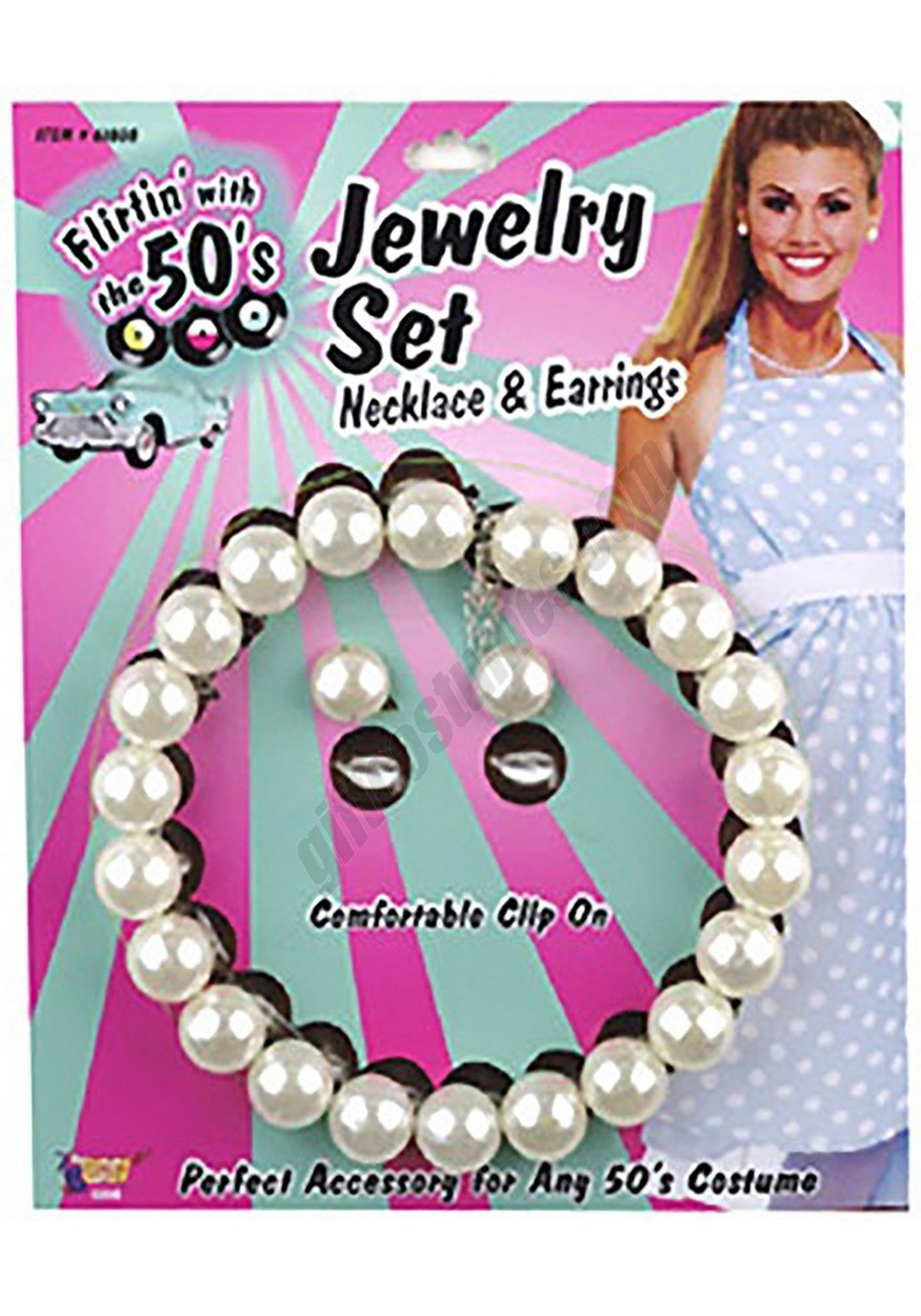 50s Pearl Set Costume Jewelry Promotions - -0