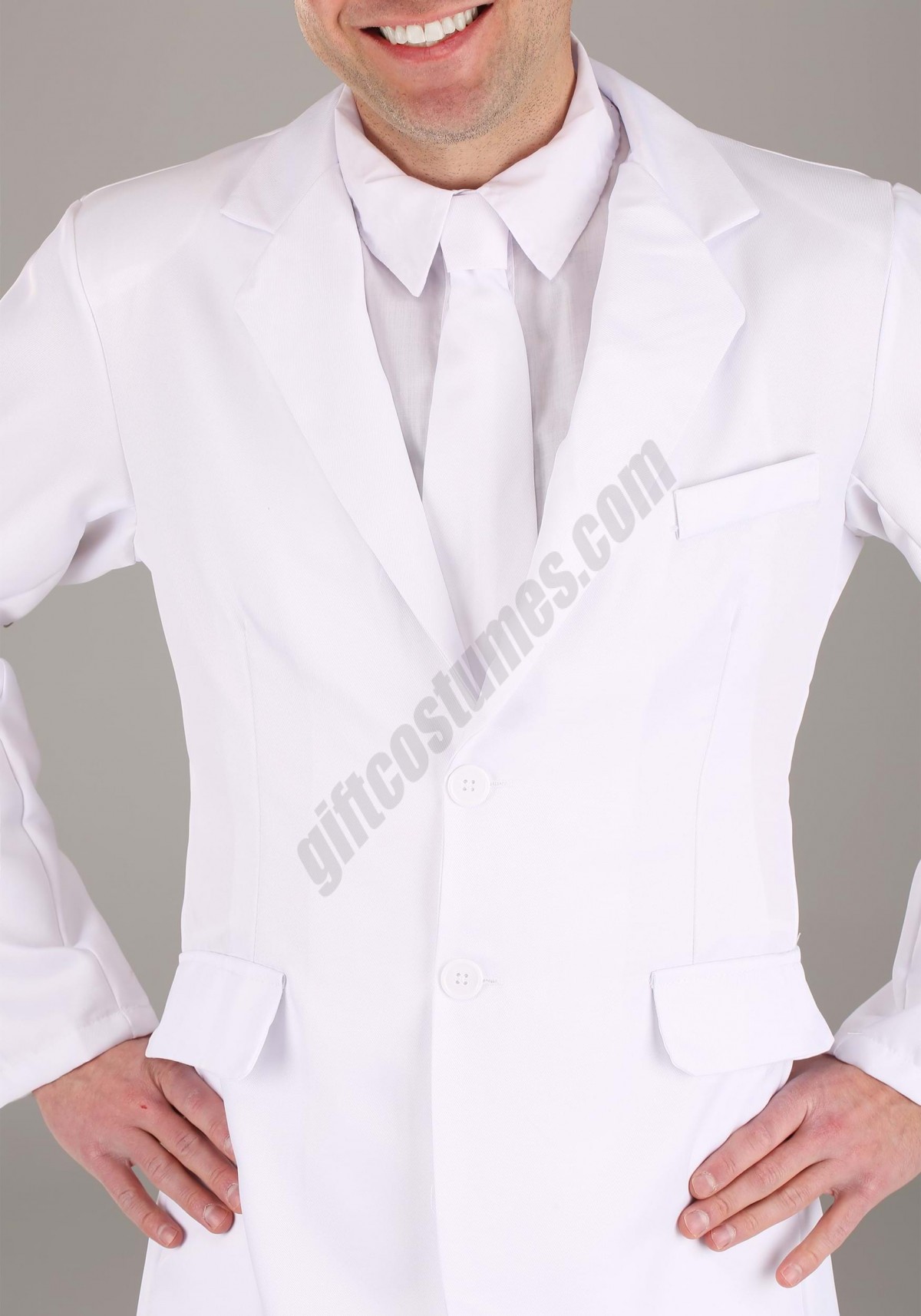 Men's White Suit Costume - -2