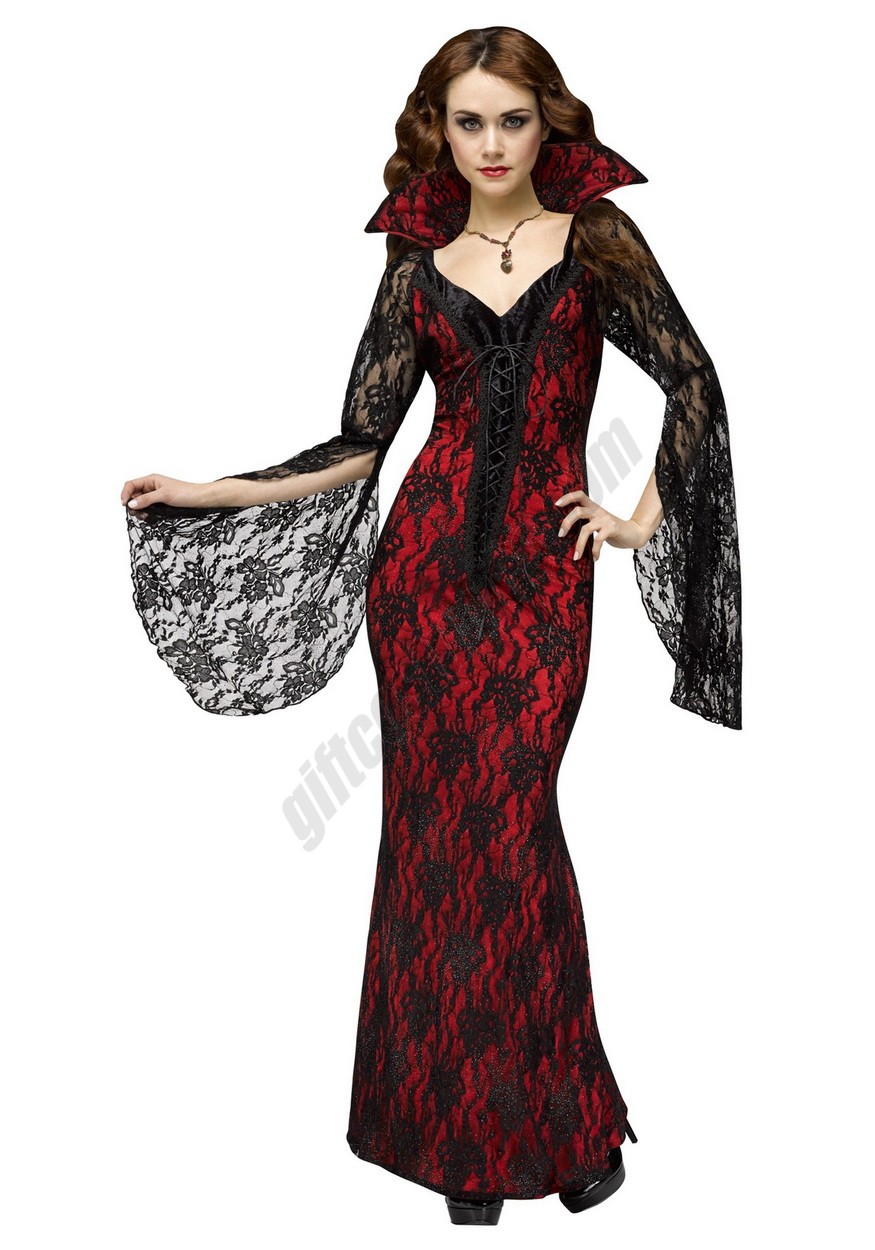 Womens Elegant Vampiress Costume - -0