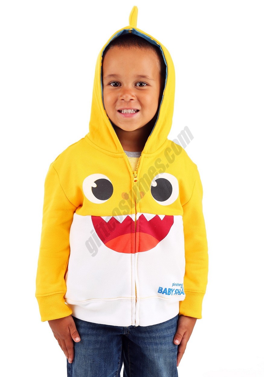 Yellow Baby Shark Costume Hoodie for Toddler's Promotions - -0