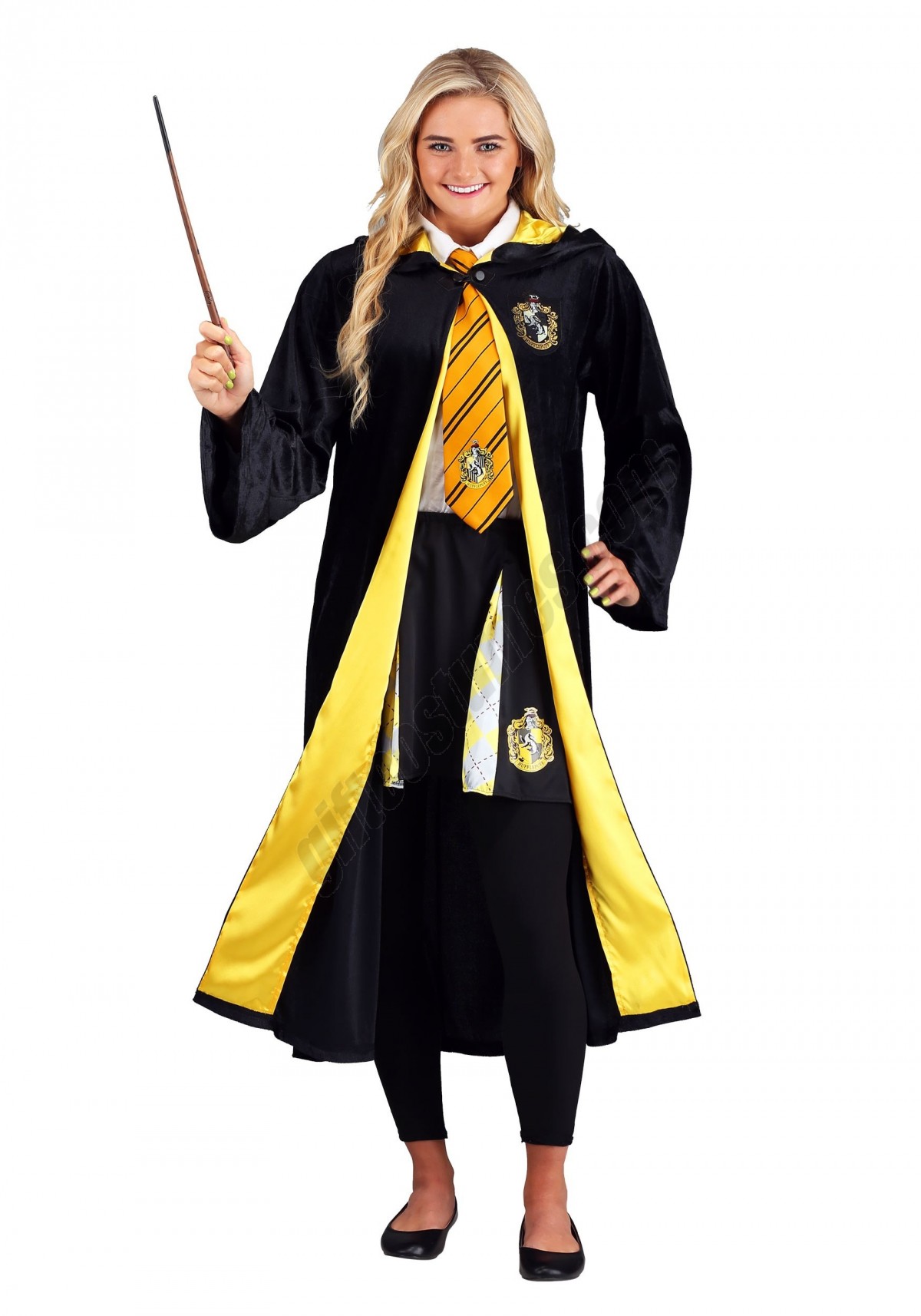 Deluxe Harry Potter Adult Plus Size Hufflepuff Robe Costume Promotions - -0