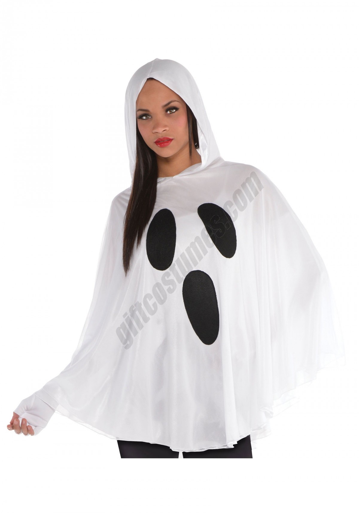 Ghost Adult Poncho Costume  - Women's - -0