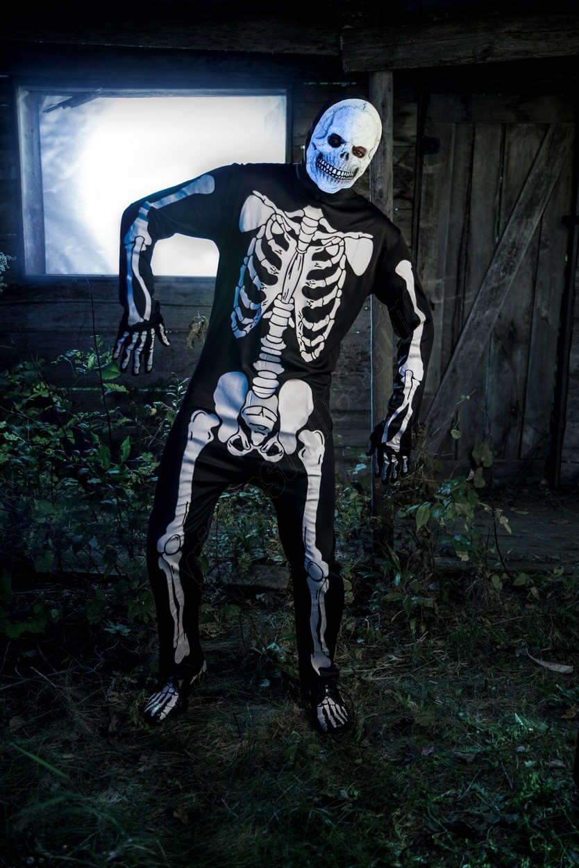 Adult Skeleton Jumpsuit Costume Promotions - -1