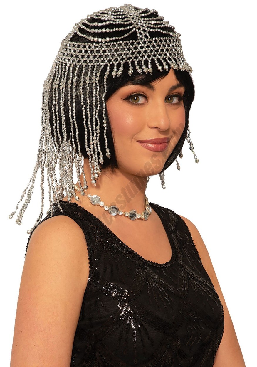 Silver Beaded Headpiece Promotions - -0