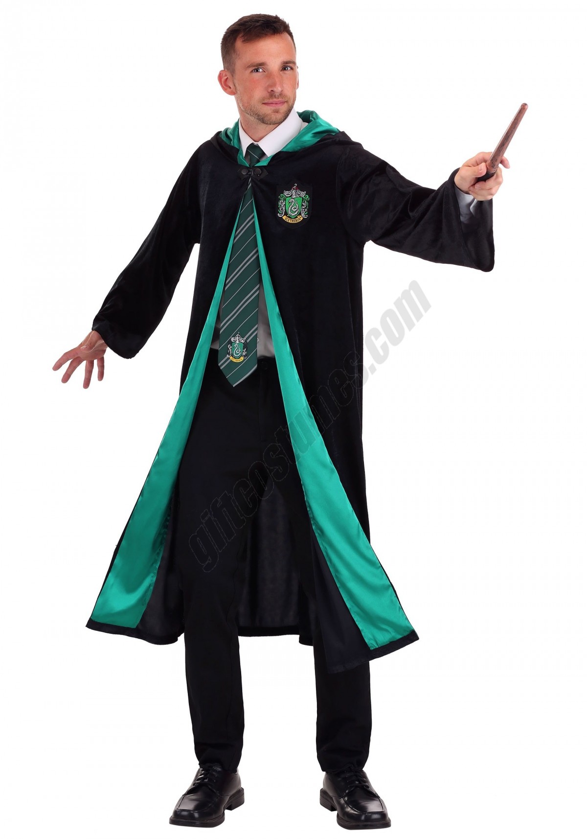 Harry Potter Deluxe Slytherin Robe Costume for Adults - Men's - -0