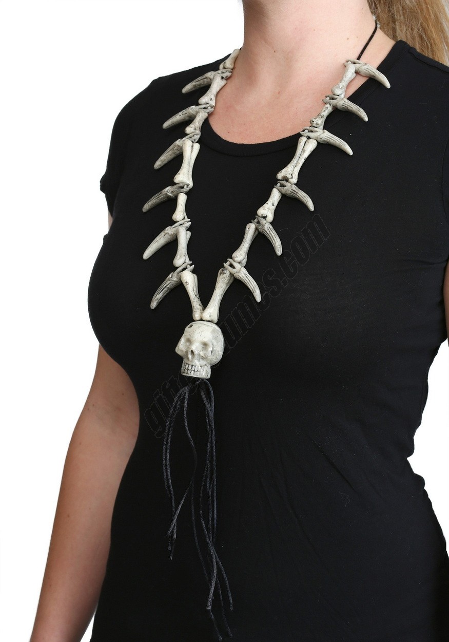 Adult Faux Ivory Necklace W/ Skull Pendant Promotions - -0