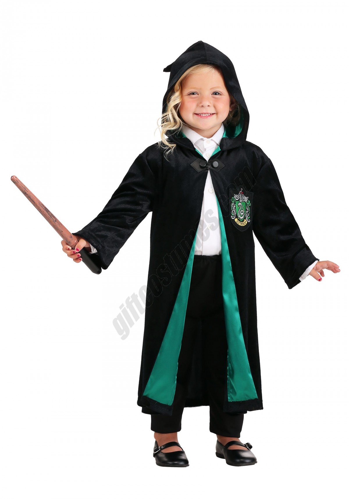 Kids Harry Potter Deluxe Slytherin Robe Costume Promotions - -1