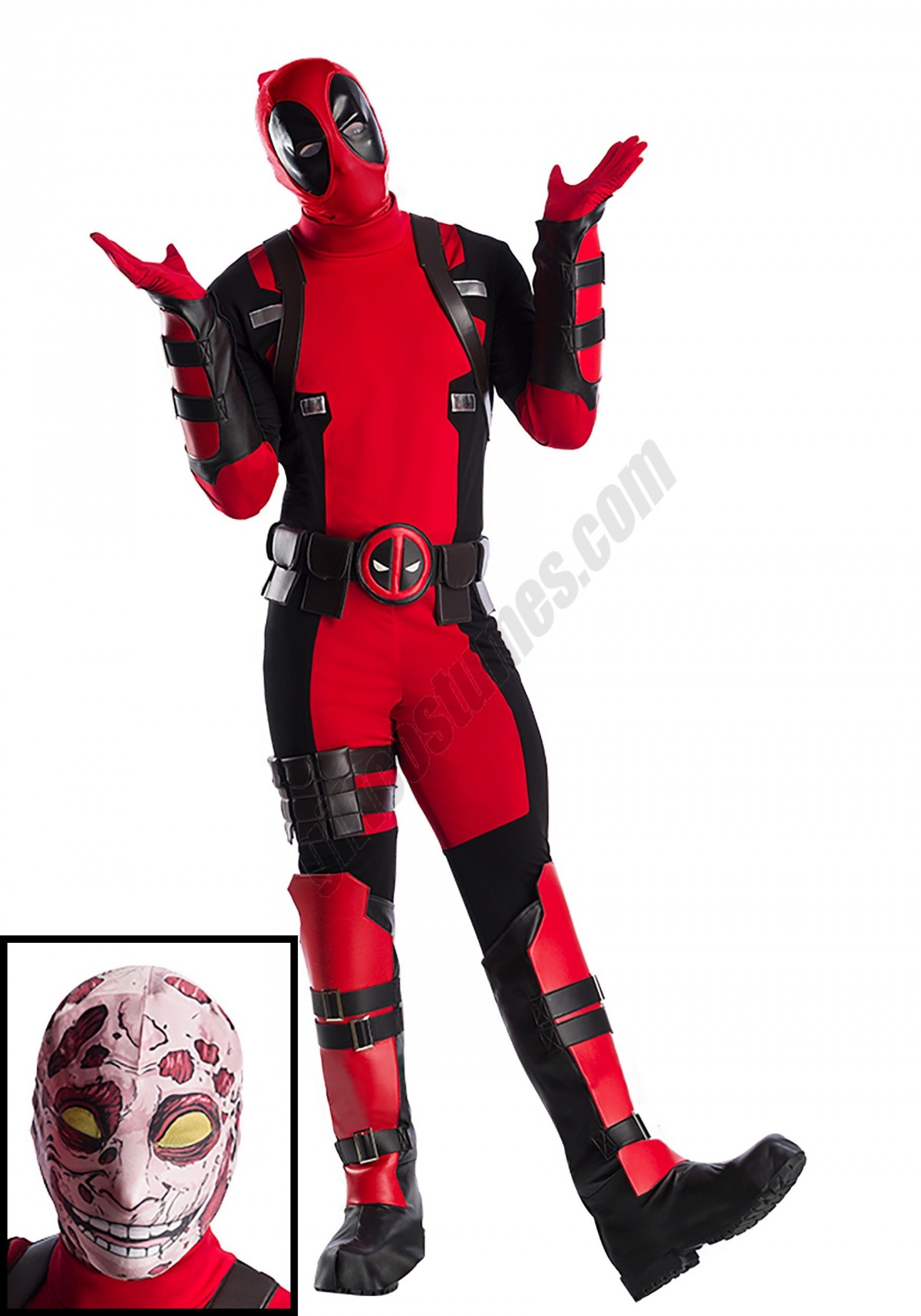 Premium Marvel Deadpool Plus Size Mens Costume - -0