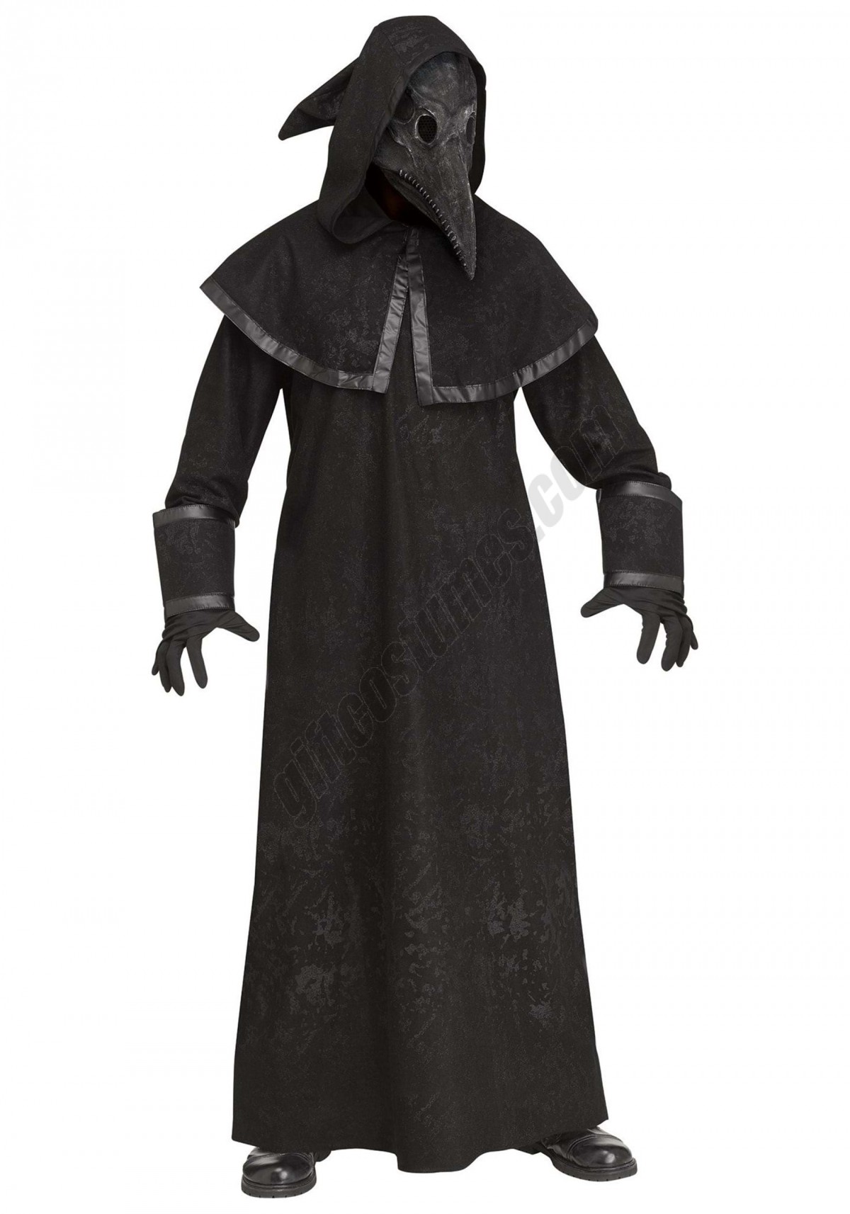 Black Plague Doctor Costume for Adults - Women's - -0
