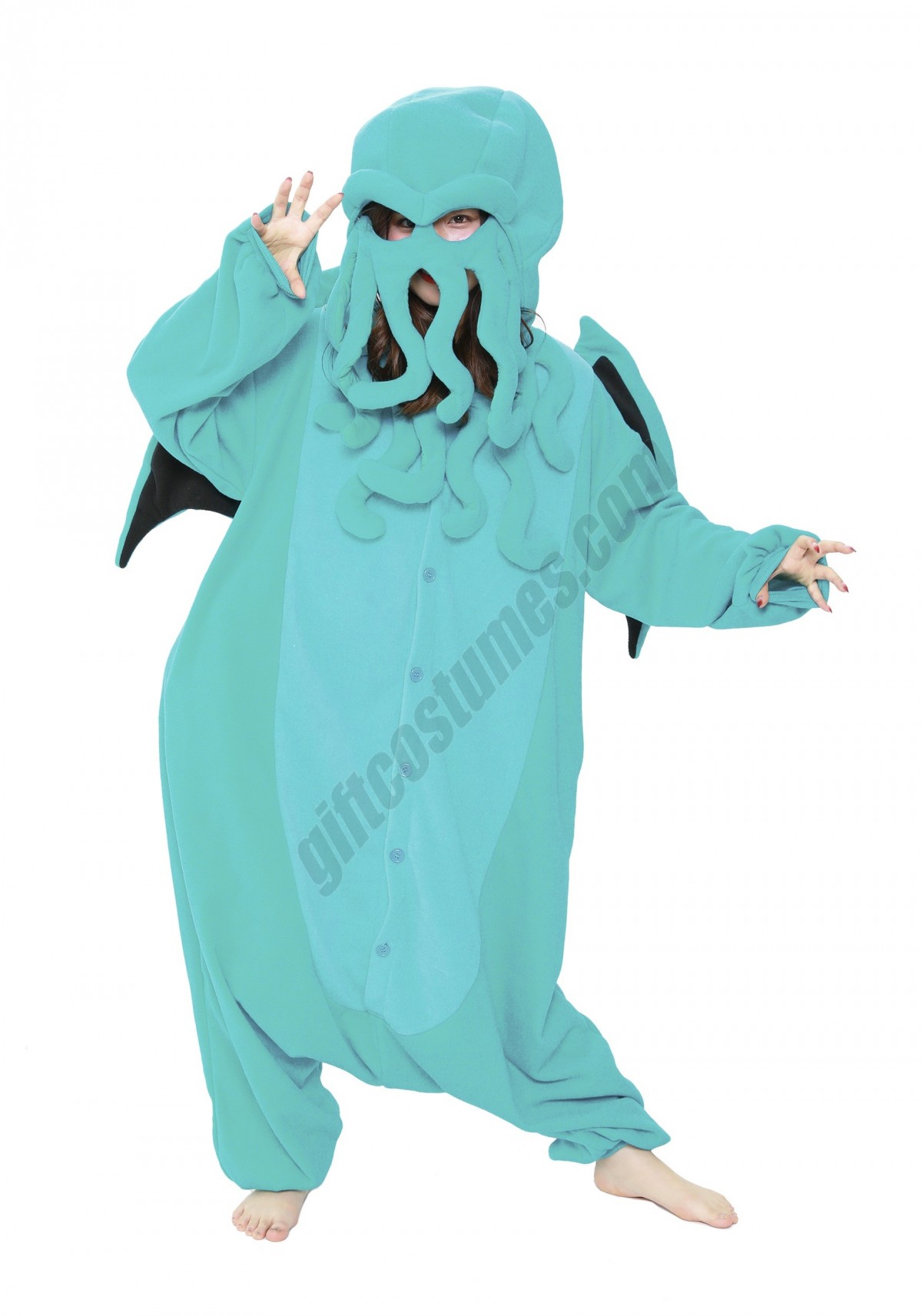 Cthulhu Kigurumi Costume for Adults - Women's - -0