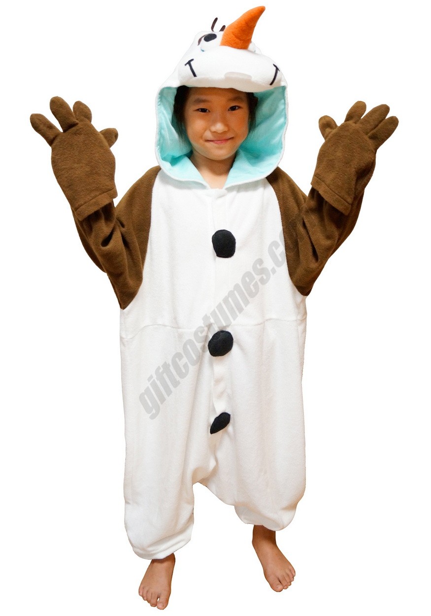 Kids Olaf Pajama Costume Promotions - -1