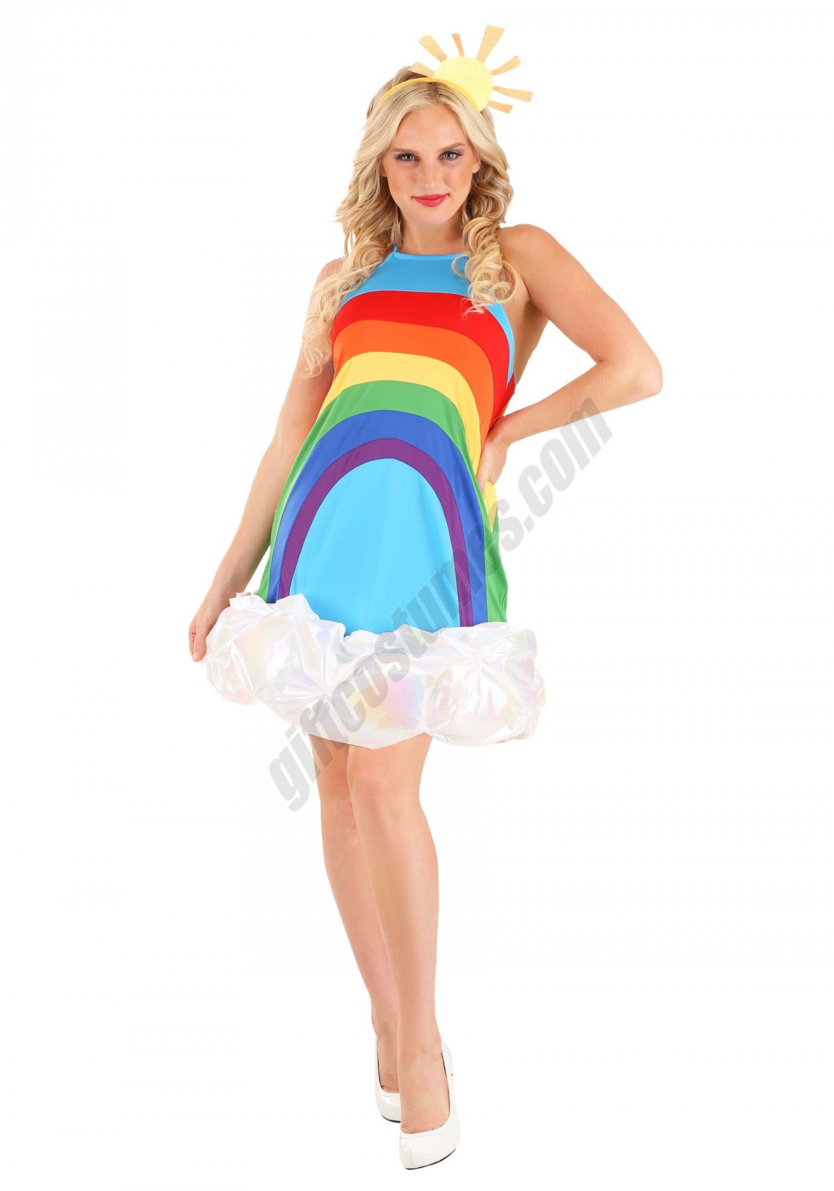 Rainbow Dress Costume for Women - -0