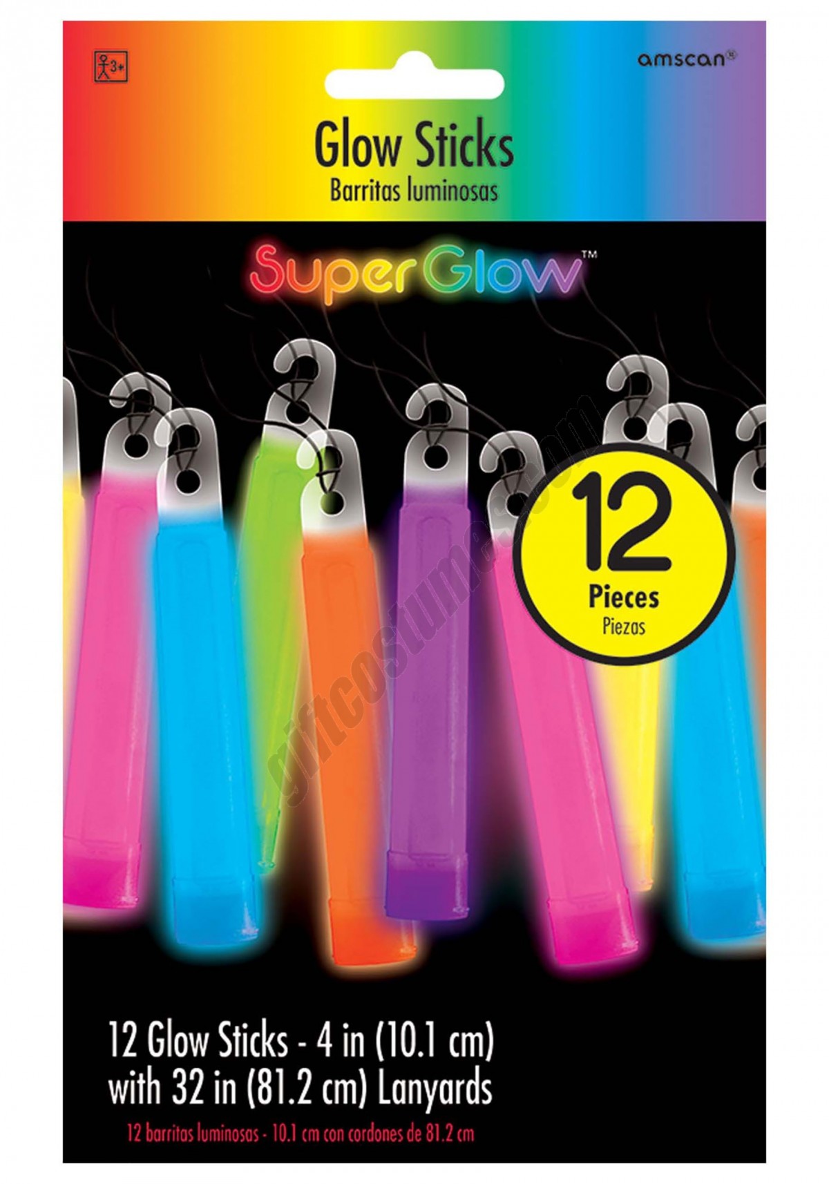 Pack of 12 Multi Color 4" Glow Sticks Promotions - -0