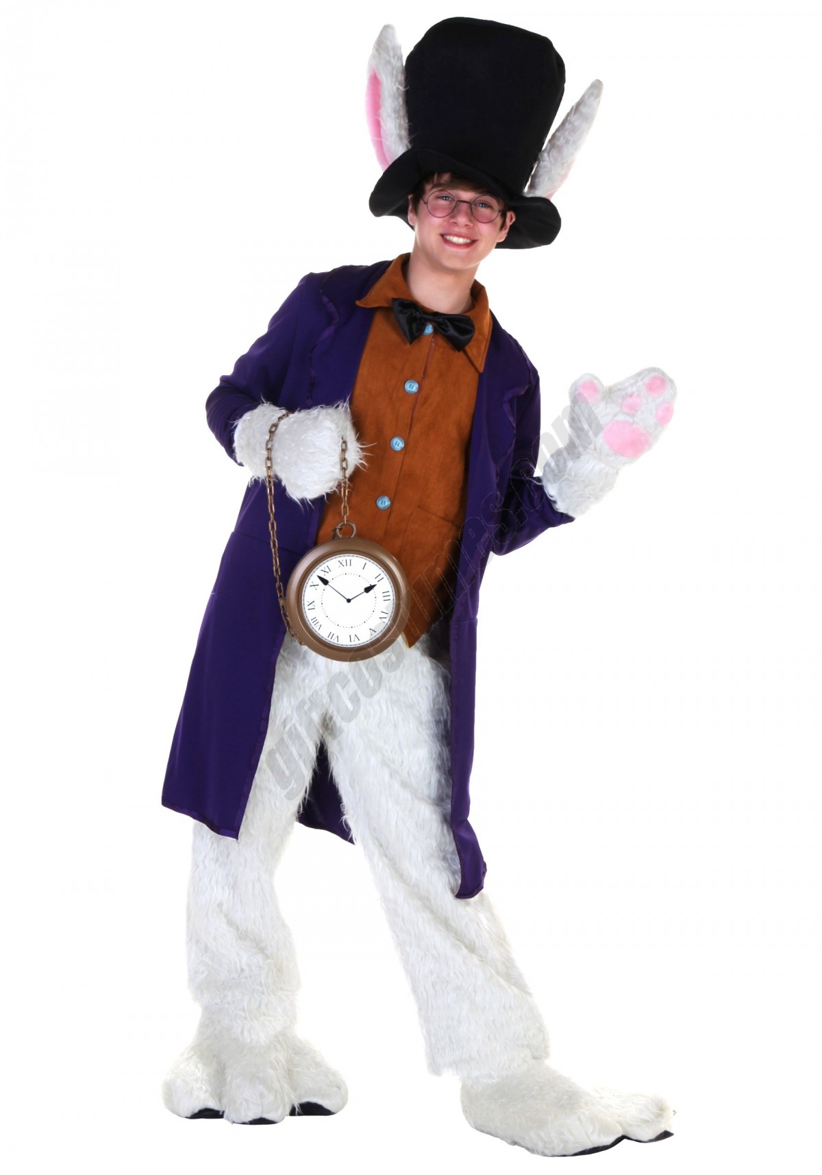 Wonderland White Rabbit Costume for Teens Promotions - -0