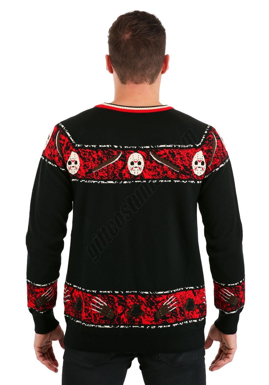 Adult Freddy vs Jason Halloween Sweater Promotions - -3