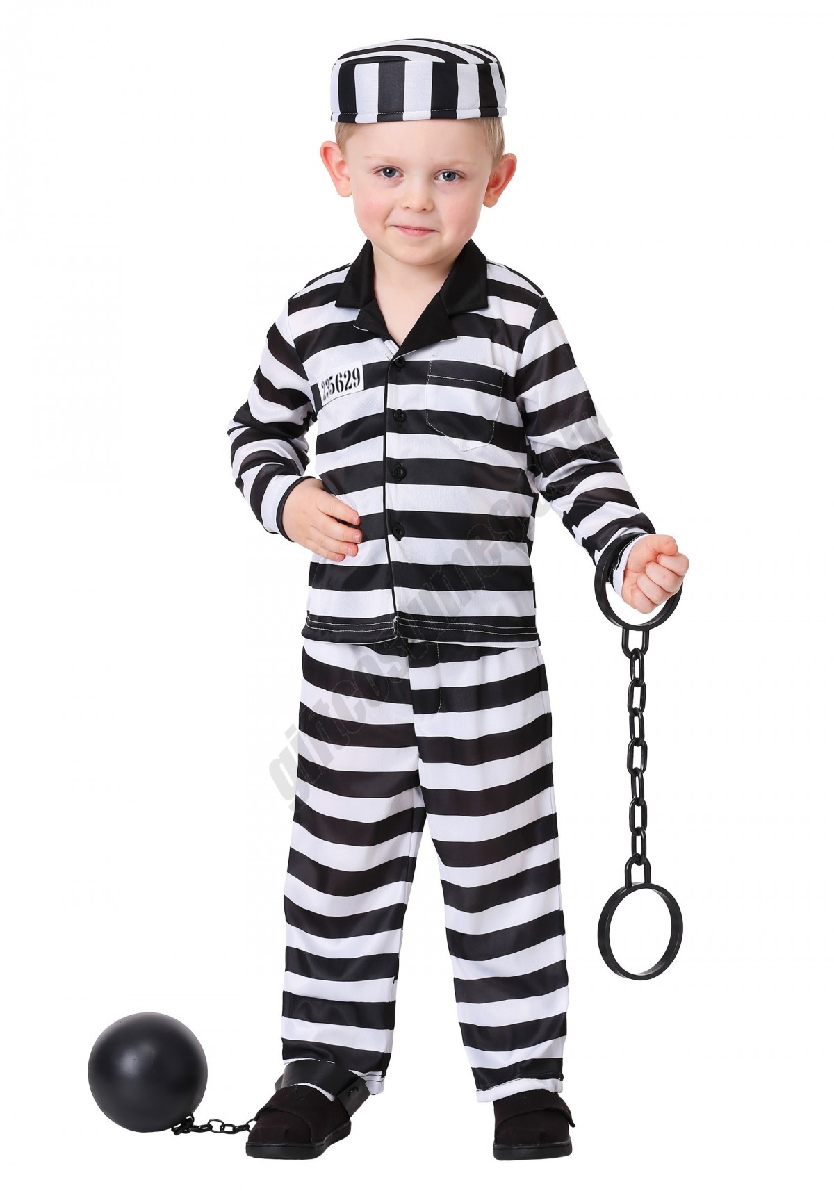 Toddler Delluxe Button Down Boys Jailbird Costume Promotions - -0