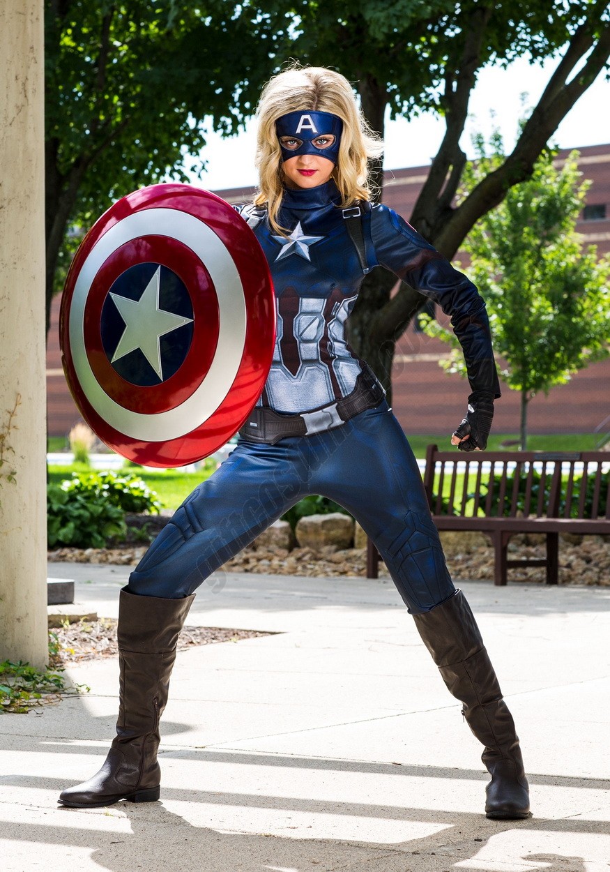 Captain America Women's Costume - -8