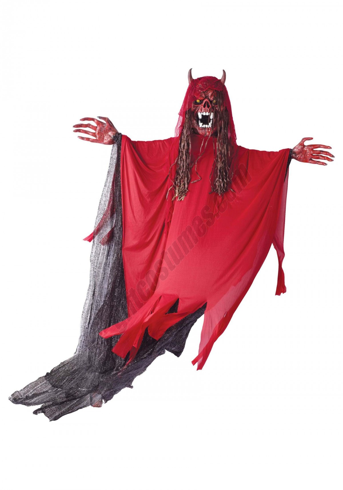 10' Hanging Light Up Red Demon Decoration Promotions - -0