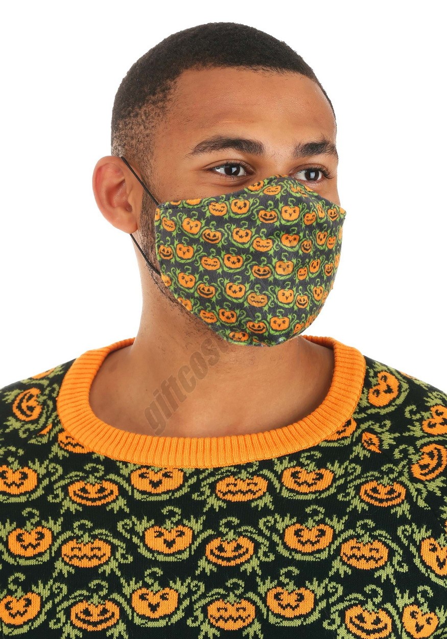 Pumpkins Pattern Sublimated Face Mask for Adults Promotions - -4