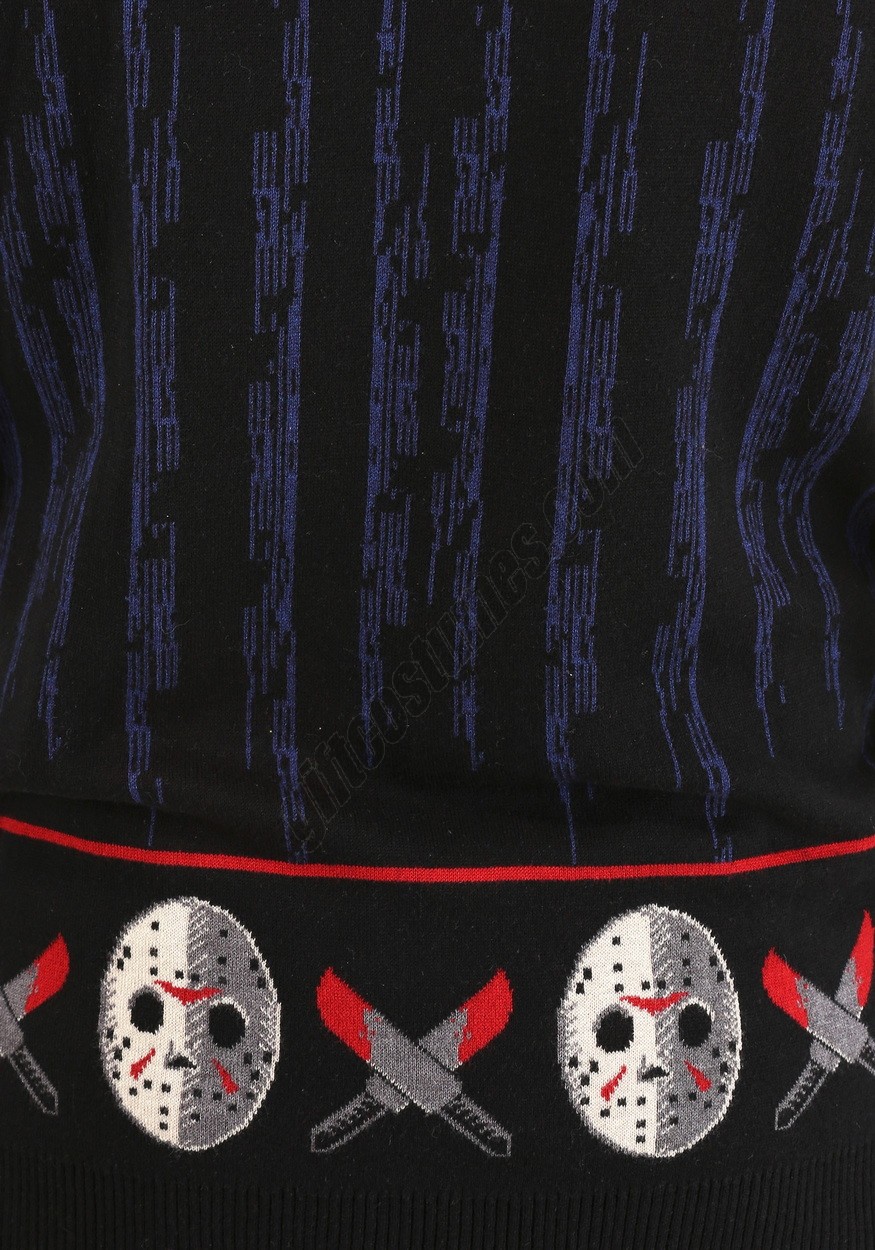 Friday the 13th Camp Crystal Lake Adult Halloween Sweater Promotions - -8