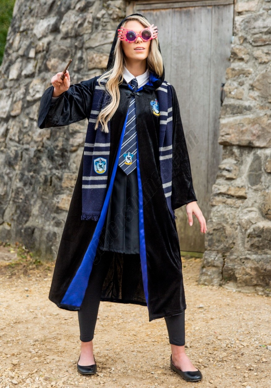 Deluxe Harry Potter Adult Plus Size Ravenclaw Robe Costume Promotions - -2