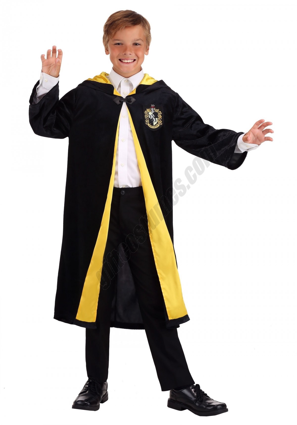 Harry Potter Kids Deluxe Hufflepuff Robe Costume Promotions - -4