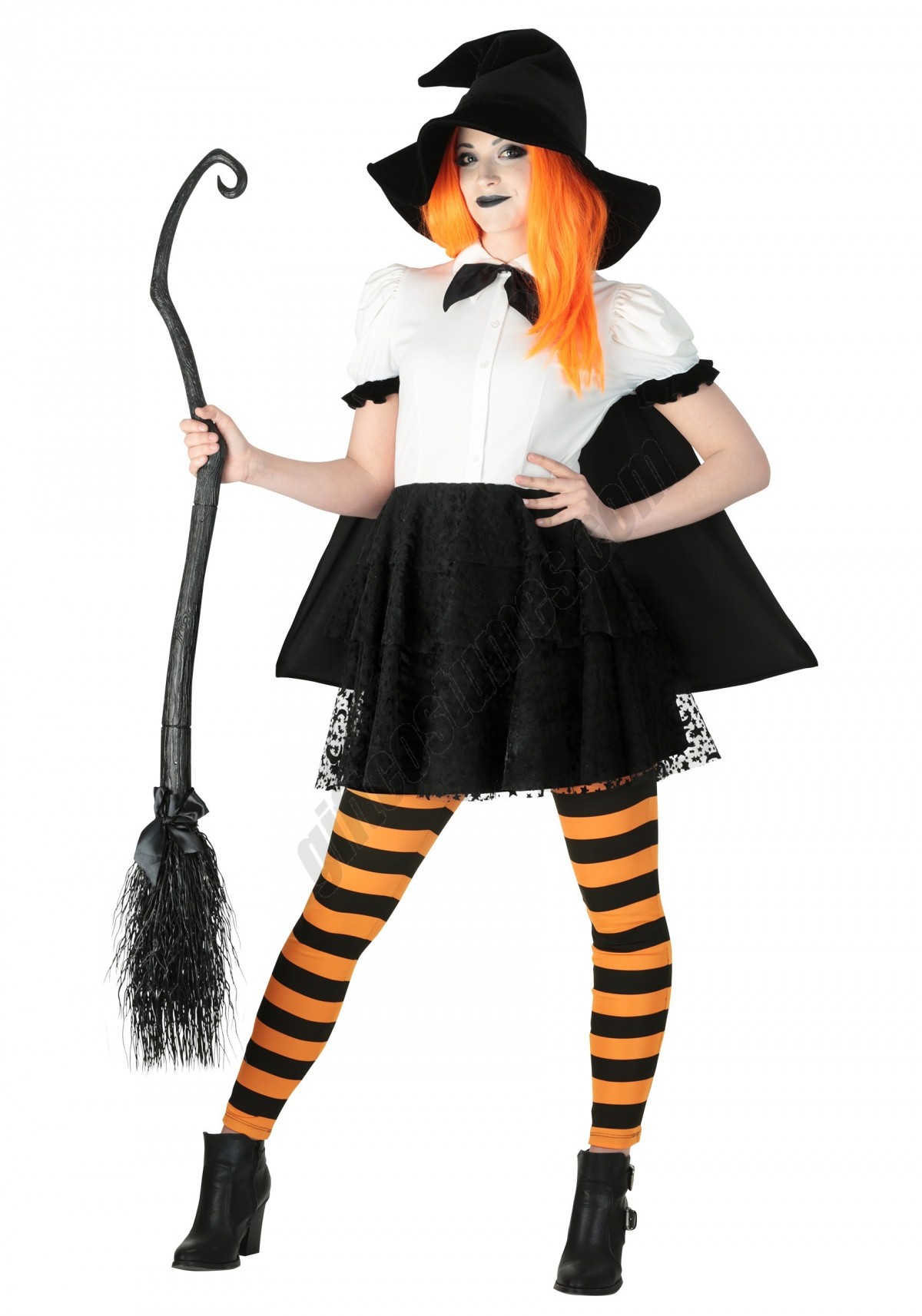 Punky Candy Corn Women's Witch Costume - -0