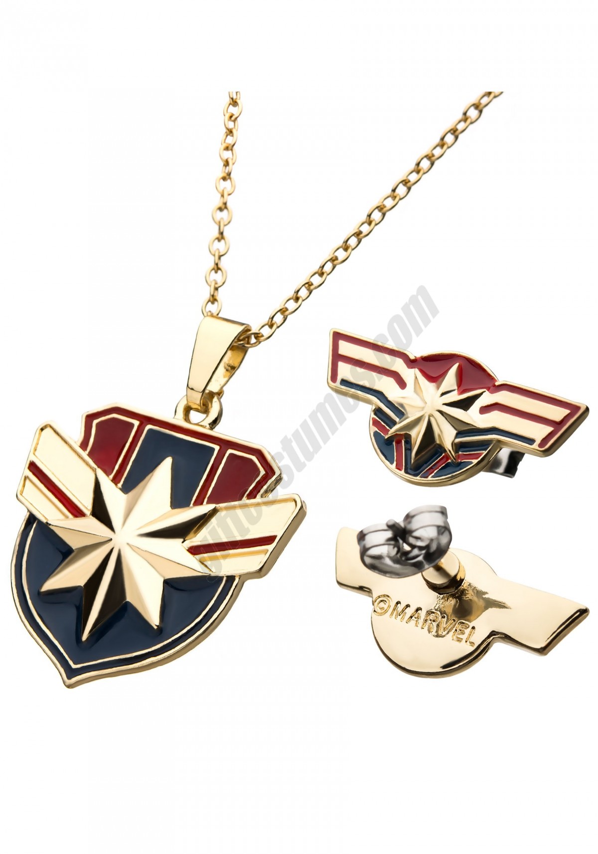 Captain Marvel Necklace/Earring Gift Set Promotions - -1