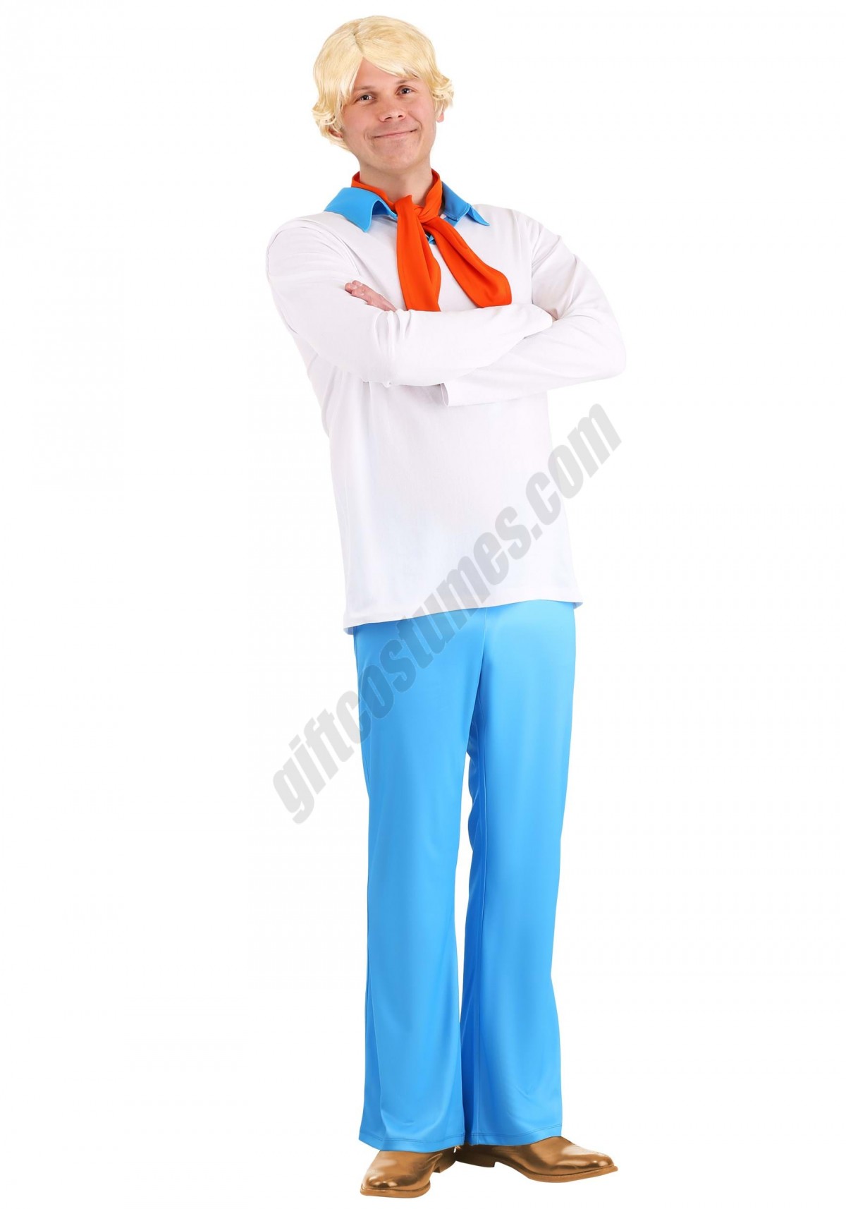Classic Scooby Doo Fred Costume for Men - Men's - -0