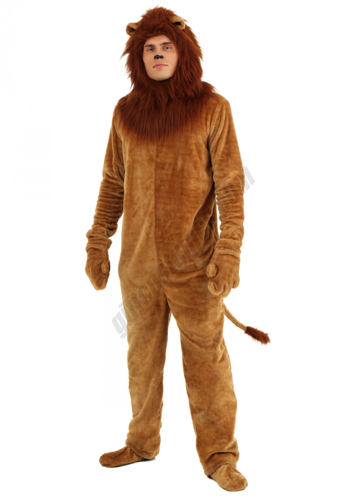 Adult Deluxe Lion Costume - Men's - -0