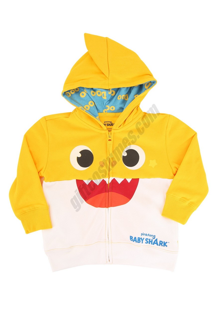 Yellow Baby Shark Costume Hoodie for Toddler's Promotions - -1