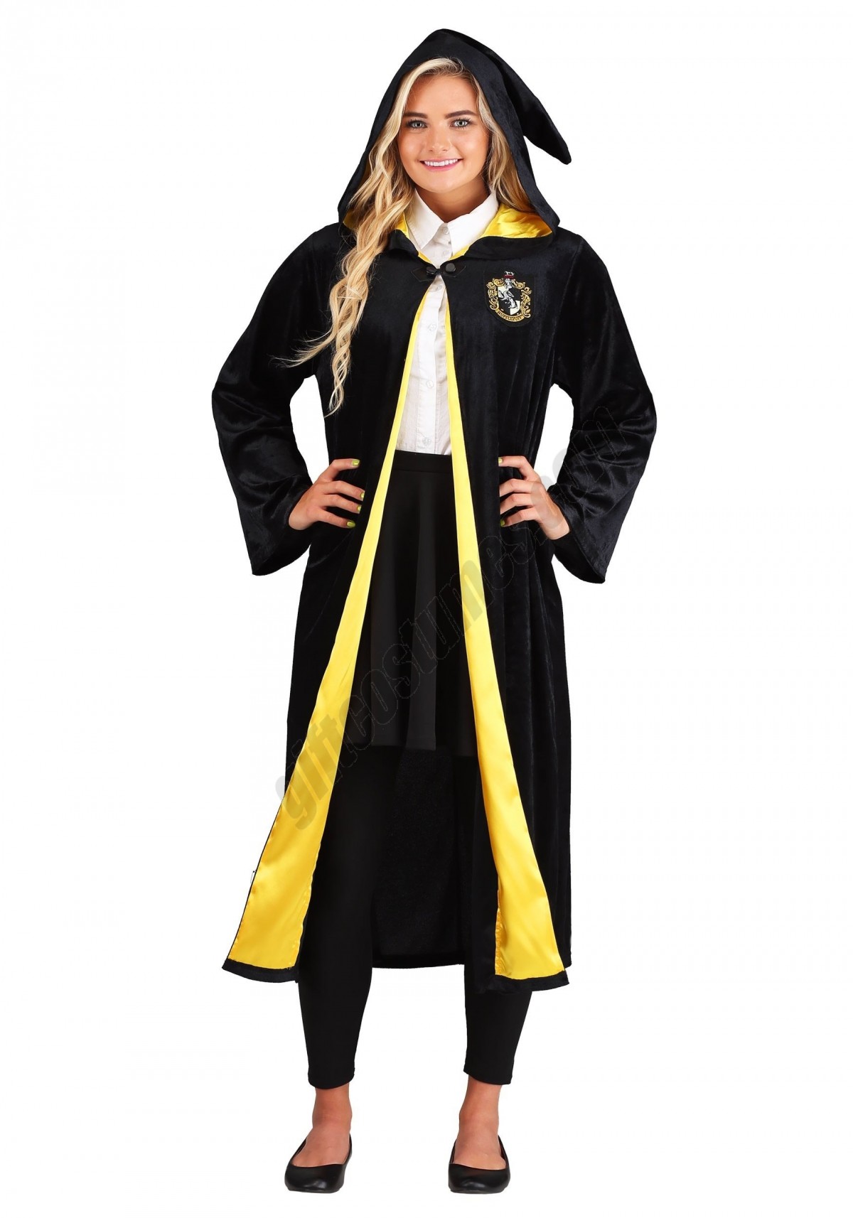 Deluxe Harry Potter Adult Plus Size Hufflepuff Robe Costume Promotions - -5