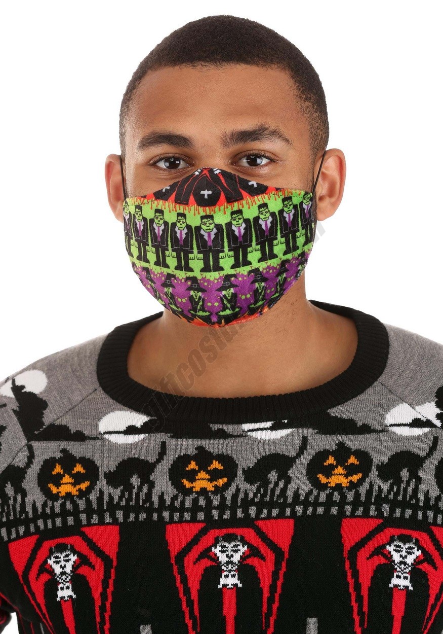 Monsters Sublimated Face Mask for Adults Promotions - -7