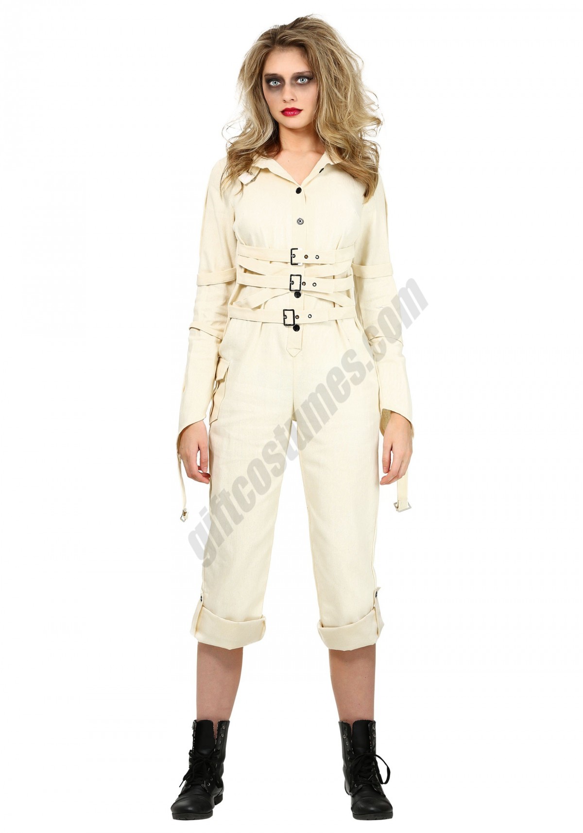 Women's Insane Asylum Straitjacket Costume - -0