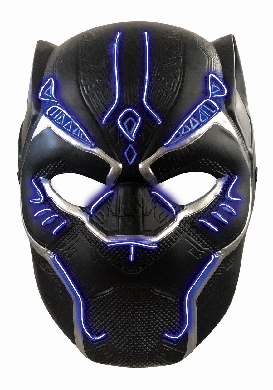 Light Up Child Mask Black Panther Promotions - -0