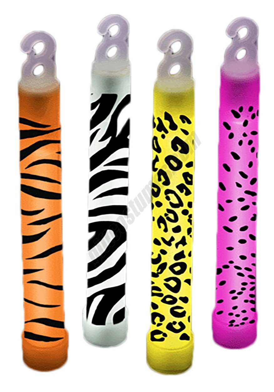 6" Jungle Glowsticks 4 Pack Promotions - -0