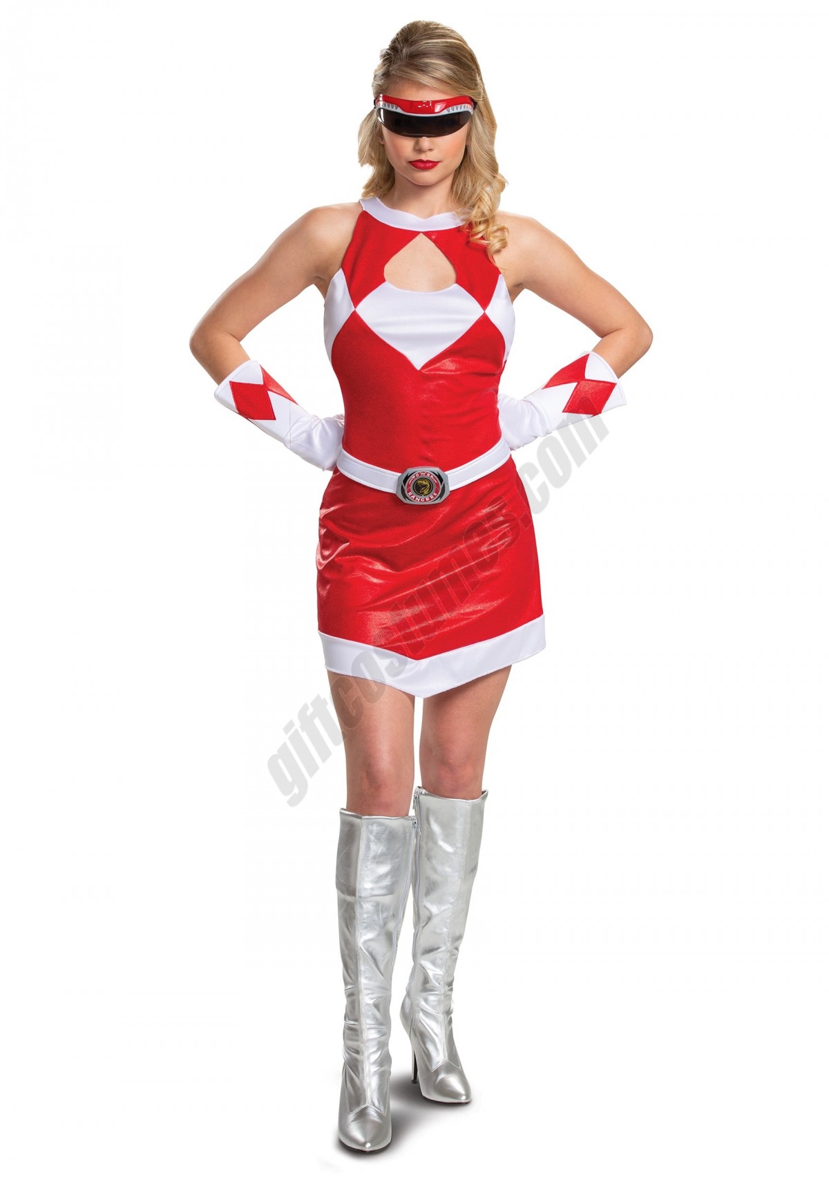 Women's Power Rangers Deluxe Red Ranger Costume - -0
