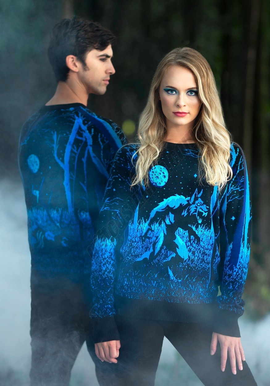 Prowling Werewolf Adult Halloween Sweater Promotions - -0