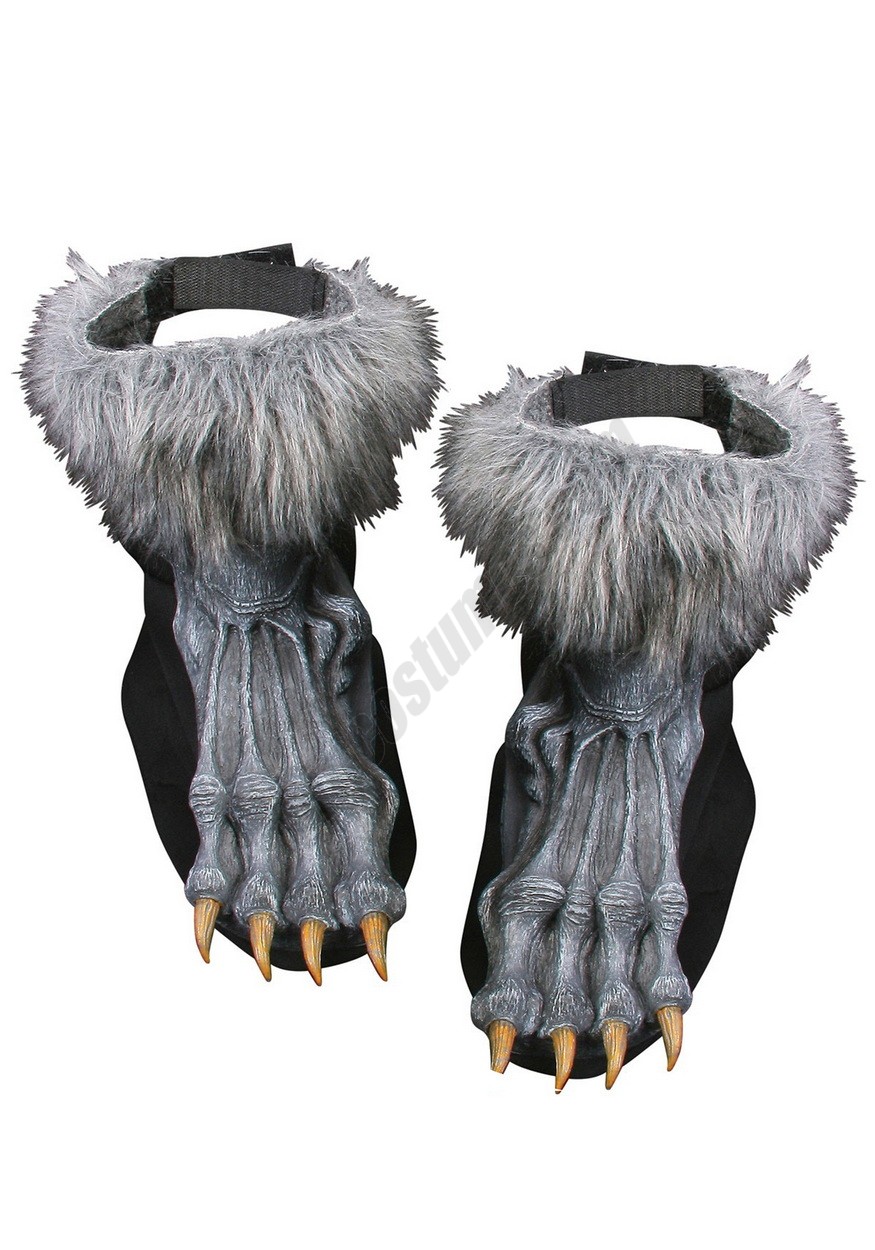 Silver Werewolf Shoe Covers Costume Promotions - -0