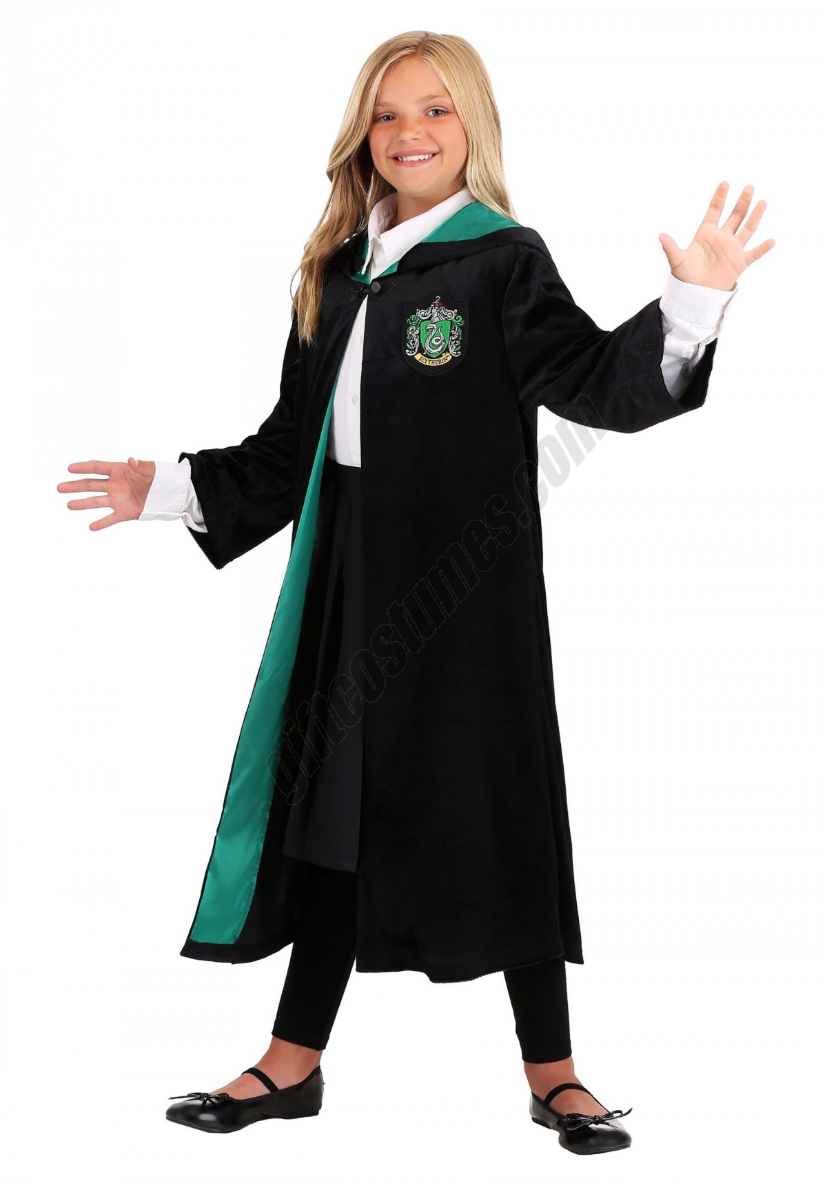 Harry Potter Kids Deluxe Slytherin Robe Costume Promotions - -5