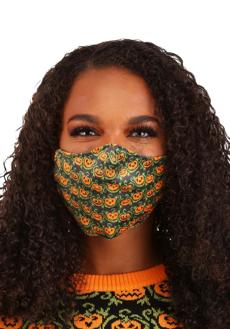 Pumpkins Pattern Sublimated Face Mask for Adults Promotions - Pumpkins Pattern Sublimated Face Mask for Adults Promotions