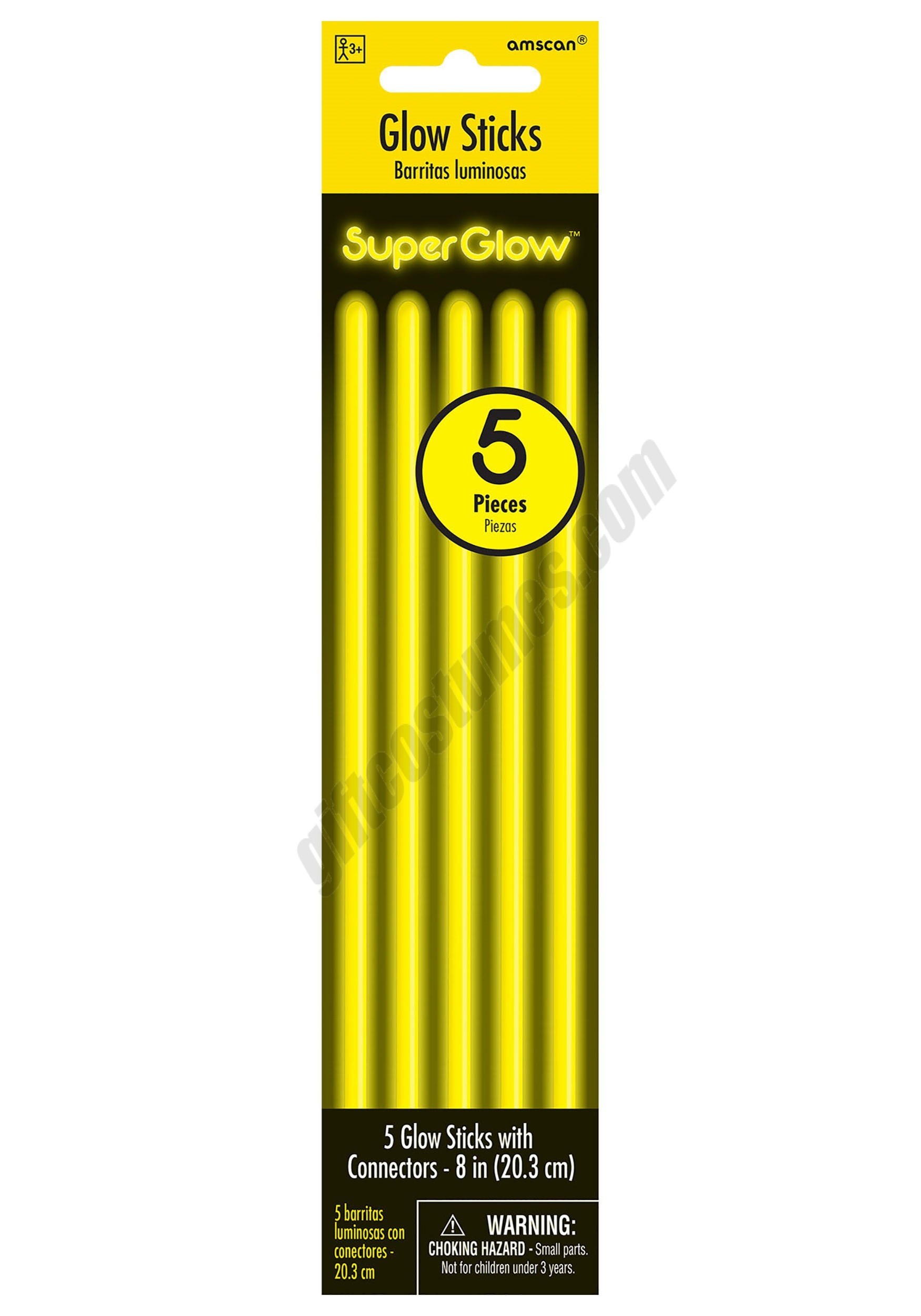 Yellow 8 inch Glowsticks -  Pack of 5 Promotions - Yellow 8 inch Glowsticks -  Pack of 5 Promotions