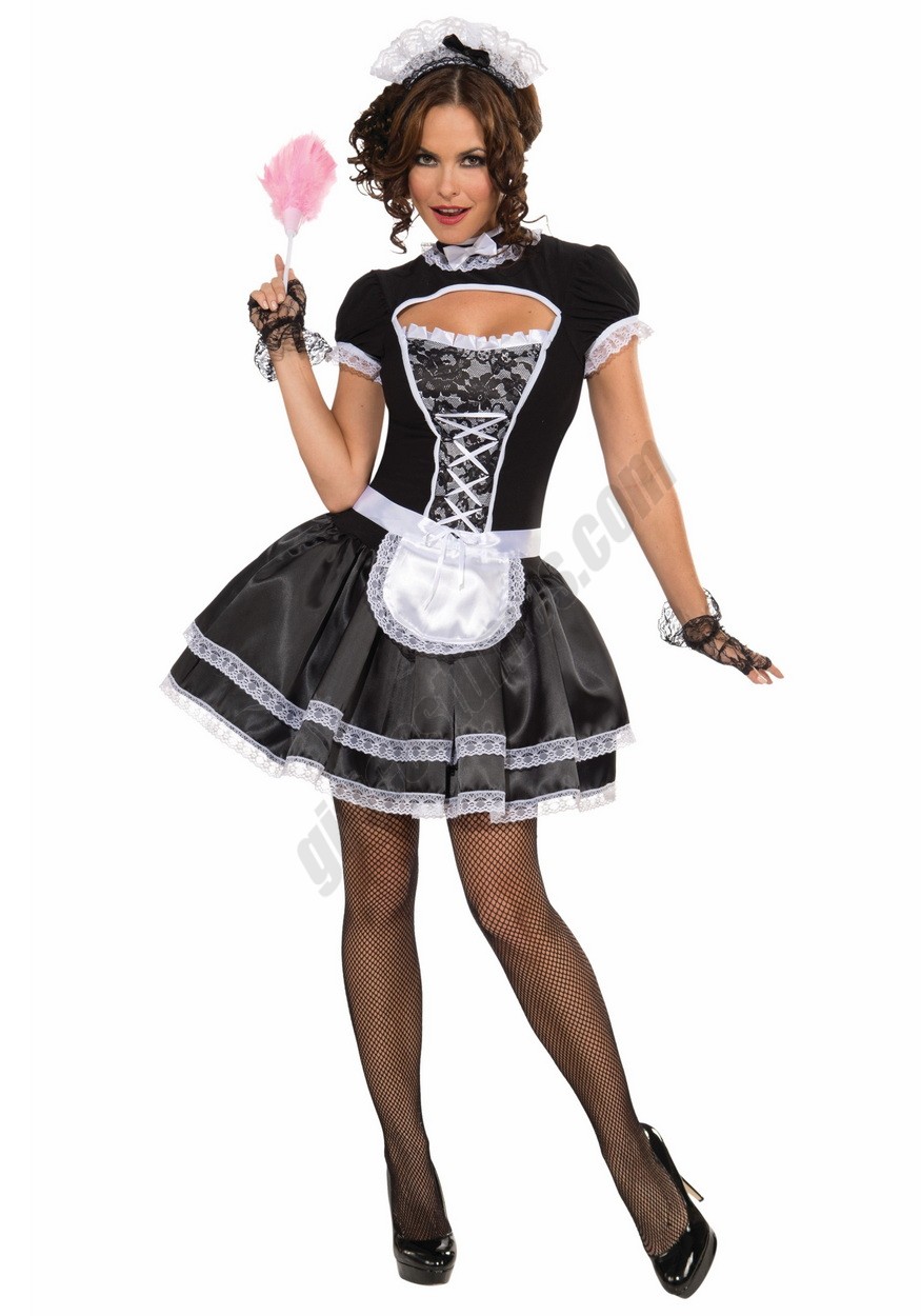 Adult French Maid Costume - Women's - Adult French Maid Costume - Women's