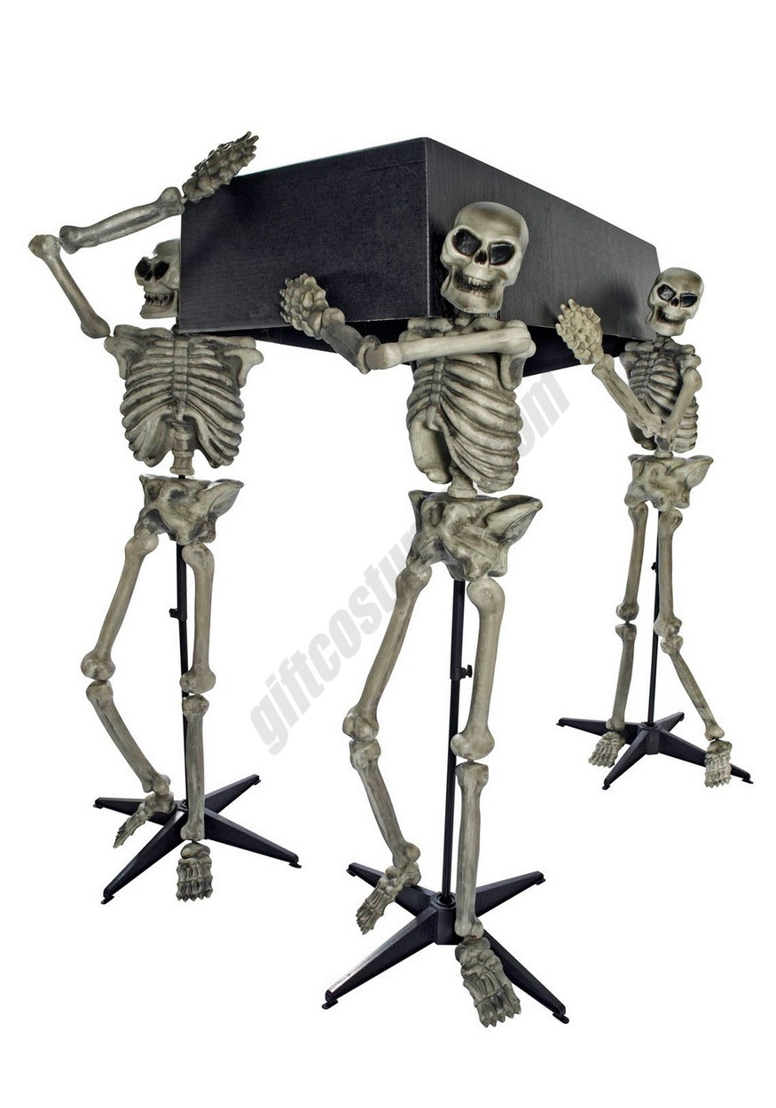 Smiling Skeleton Pallbearers with Coffin Decoration Promotions - Smiling Skeleton Pallbearers with Coffin Decoration Promotions