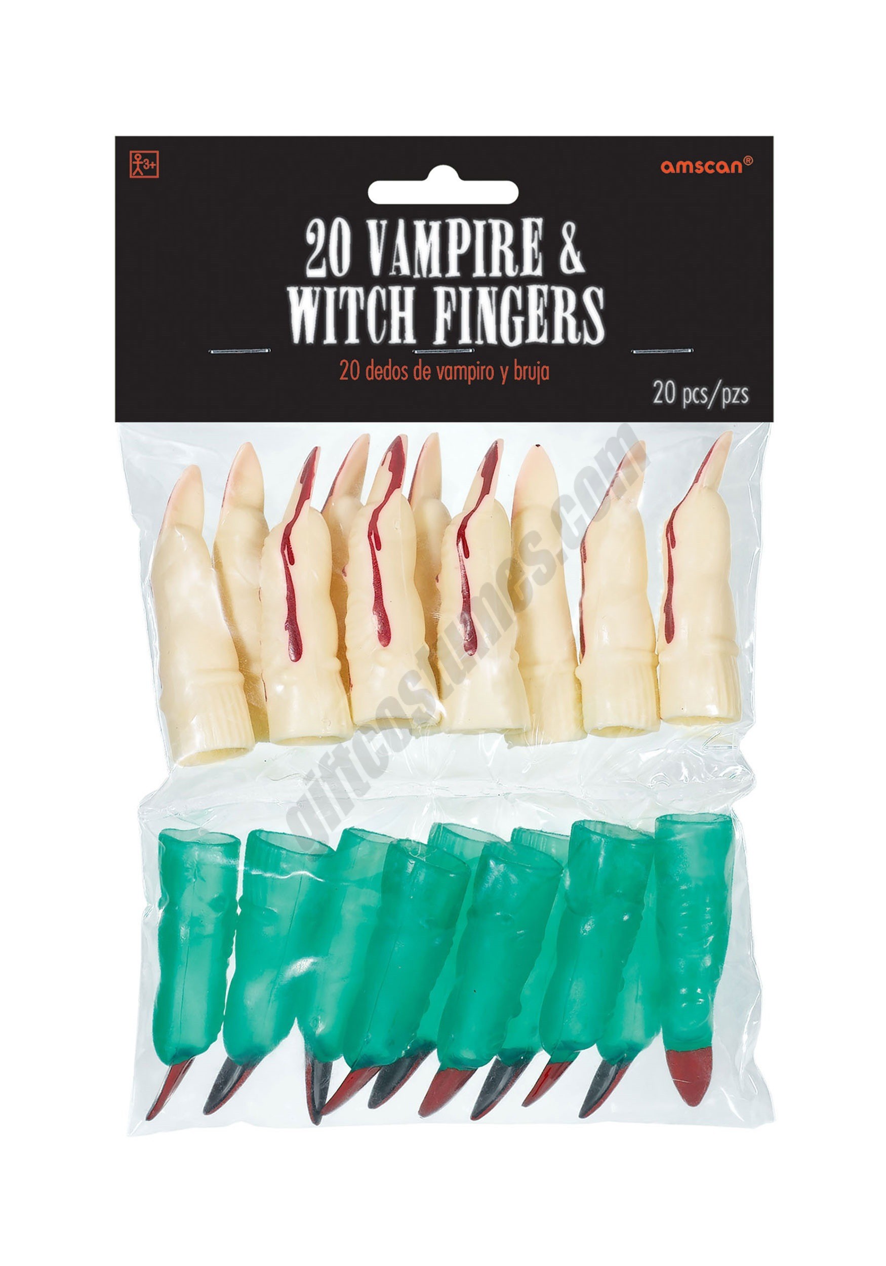 Pack of 20 Witch and Vampire Fingers Promotions - Pack of 20 Witch and Vampire Fingers Promotions
