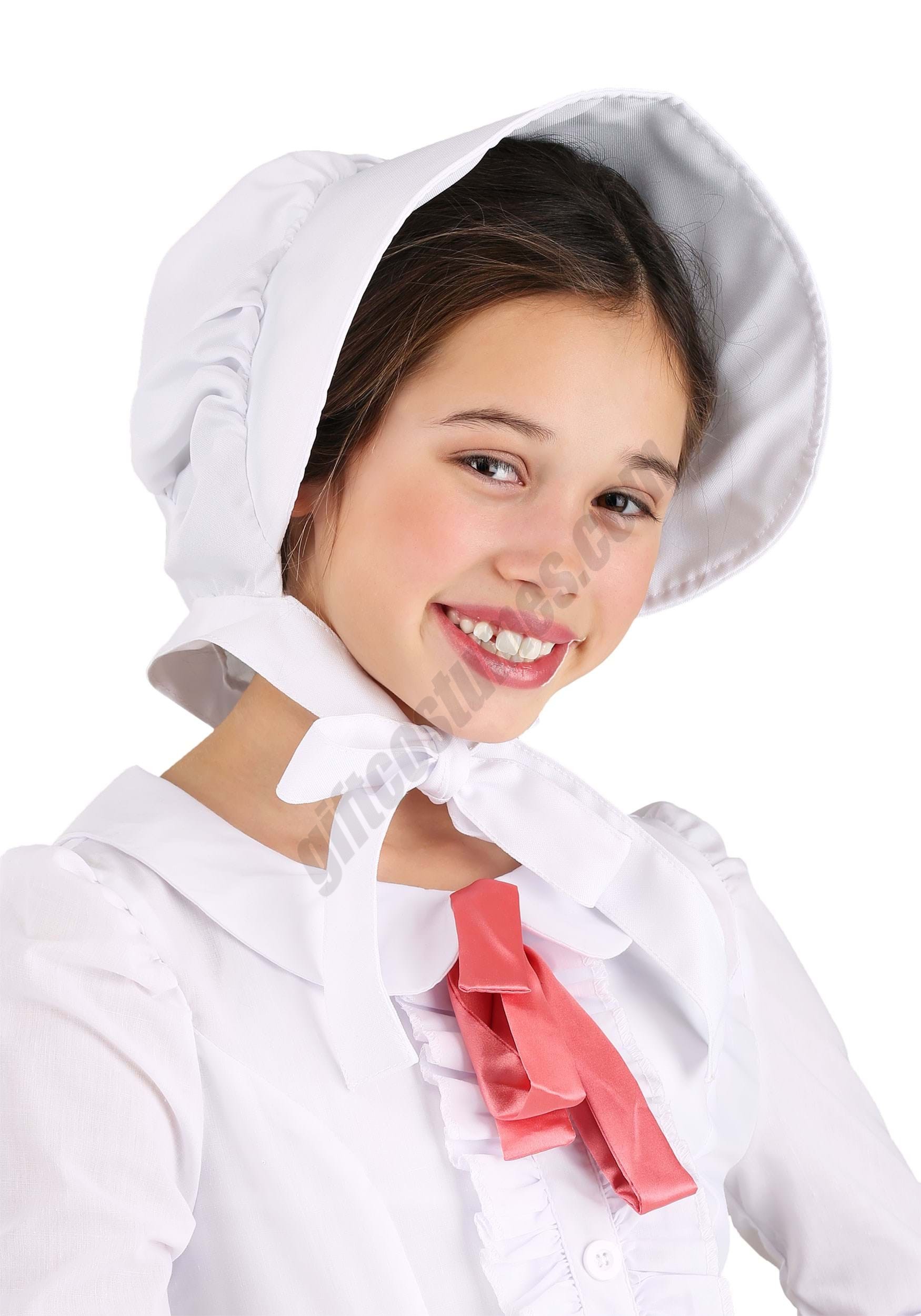 Girls White Pioneer Bonnet Promotions - Girls White Pioneer Bonnet Promotions