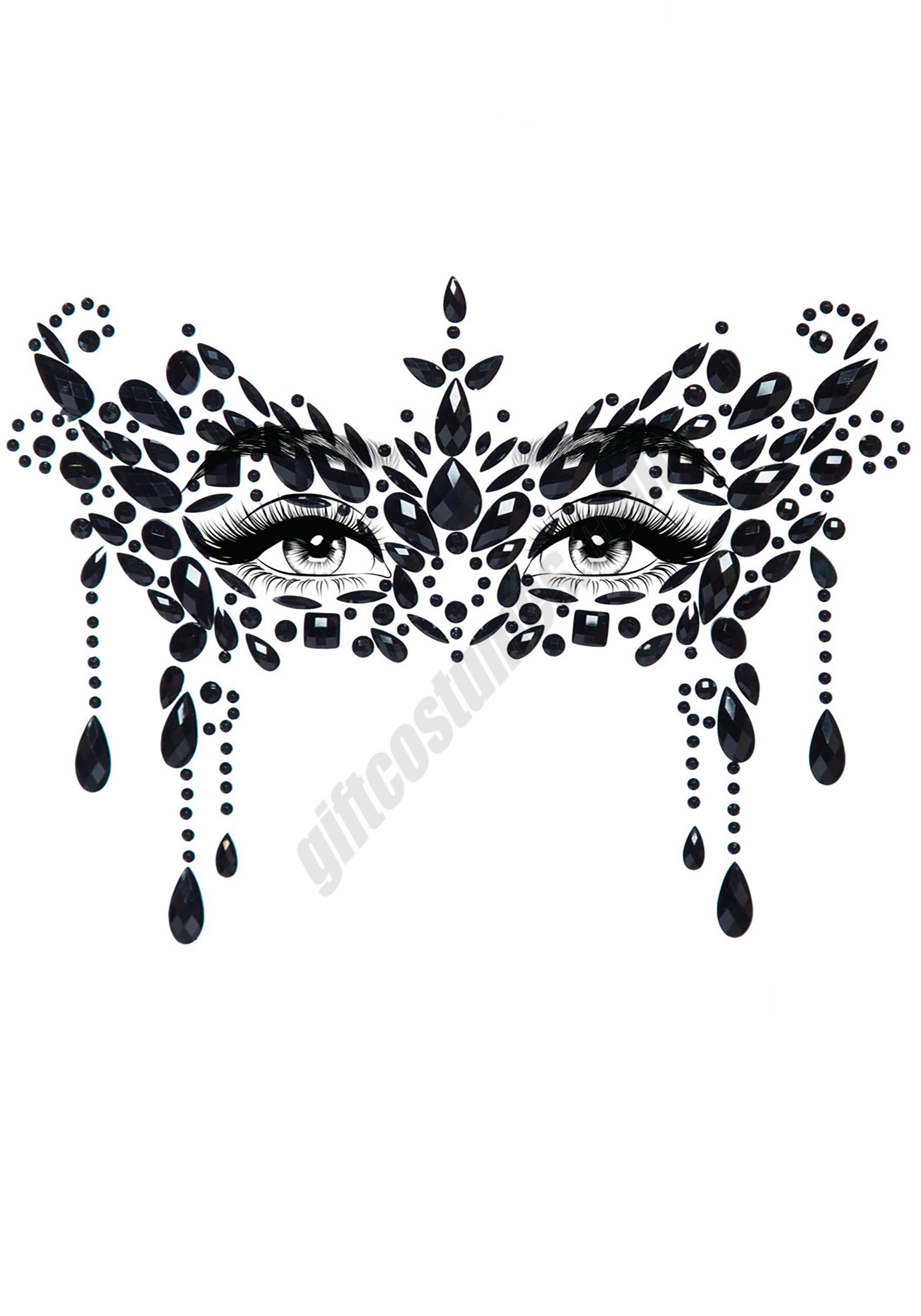 Adhesive Masquerade Black Face Jewels Promotions - Adhesive Masquerade Black Face Jewels Promotions