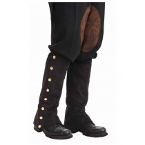 Steampunk Black Suede Spats Promotions