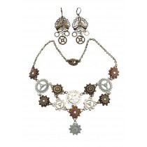 Multi Gear Necklace & Earrings for Adults Promotions