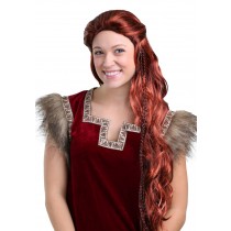 Women's Red Viking Wig Promotions